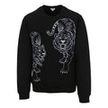 Men's KENZO Cotton Embroidered Pattern Pullover Long Sleeves Black F96-5SW009-4XG-99