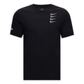 Nike Round Neck Training Short Sleeve 'Multi Swoosh Black White' CT6465-010