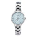 CASIO SHEEN Series Minimalistic 3D Rhombus Business Watch SHE-4545D-2AUPR Light Blue Analog SHE-4545D-2AUPR-PERSON