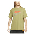 Men's Nike Alphabet Logo Printing Round Neck Short Sleeve Green T-Shirt DN2963-378