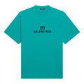Balenciaga Mosaic Logo BB Alphabet Loose Hole Distress Short Sleeve Unisex Blue 651795TKVF53660