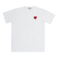 COMME des GARCONS PLAY SS25 Rhinestone Emblem T-Shirt 'White' AX-T801-051-2