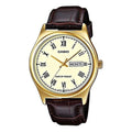 Casio Dress Minimalistic Business Analog Watch 'Dark Brown Gold' MTP-V006GL-9B
