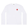 COMME des GARCONS PLAY L/S Basic T-Shirt Red Family Heart 'White' AZ-T292-051-2