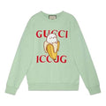 (WMNS) Gucci x Bananya Crossover SS21 Kitten Round Neck Cartoon Long Sleeves Green 617964-XJDGS-3614