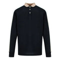 Gucci SS20 Side Sleeve Logo Striped Ribbon Long Sleeve Polo Shirt For Men Black 598955-XJB0Q-1082