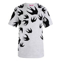 McQ Alexander McQueen Swallow Printing Round Neck Short Sleeve Gray 318978-RGH80-1225