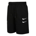 Nike Swoosh French Terry Short Alphabet Printing Casual Sports Shorts Black DB4958-010