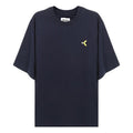 Men's KENZO Alphabet Embroidered Loose Round Neck Short Sleeve Navy Blue T-Shirt FA65TS0544SK-76