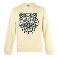 Men's KENZO SS21 TIGER Pattern Round Neck Pullover Light Yellow FB55SW1204MP-08