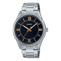Casio Dress Classic Minimalistic Analog Watch 'Silver Black' MTP-V005D-1B5
