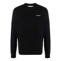 Men's Off-White SS22 Caravaggio Arrow Alphabet Long Sleeves Loose Fit Black T-Shirt OMAB064C99JER0031001