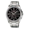 CASIO Waterproof Quartz Stainless Steel Strap Mens Black Analog MTP-1375D-1AV