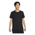 Nike Yoga Dri-Fit Solid Color Round Neck Short Sleeve Black DM7826-010