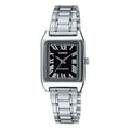 CASIO Waterproof Stainless Steel Band /Black Quartz Silver Analog LTP-V007D-1B
