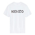 Men's KENZO Logo Printing Pullover Round Neck Short Sleeve White FB65TS0004SA-01B