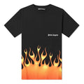 Men's PALM ANGELS Firestarter Classic Tee Flame Short Sleeve Black PMAA001R204130171088
