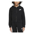 (GS) Nike Solid Color Logo Printing Hooded Zipper Long Sleeves Boy Girls Black DC7118-010