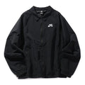 Nike SB Skateboard Sports Long Sleeves Woven Logo Jacket Black CV4306-010