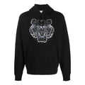 Men's KENZO SS21 Pattern hooded Pullover Long Sleeves Black FB55SW3164XG-99