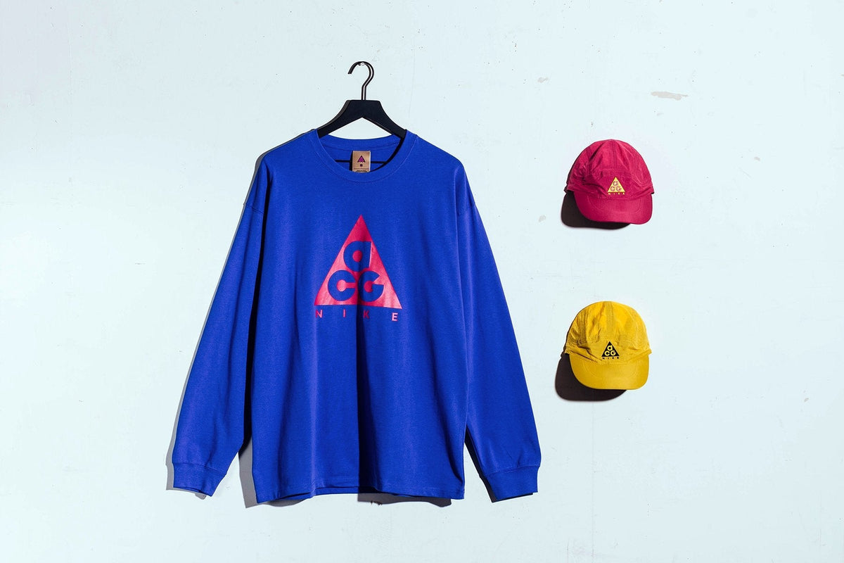 ACG Logo L/S Tee - Racer Blue/Rush Pink