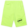 3D Pencil Sweatshorts - Fluorescent Yellow