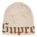 Supreme SS26 Old English Printed Beanie 'Stone' SUP-SS26-1007-STN