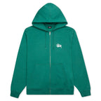 Basic Zip Hoodie - Dark Green