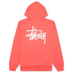 Basic Zip Hoodie - Pale Red