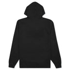 Stock Logo Applique Hoodie - Black