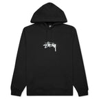 Stock Logo Applique Hoodie - Black