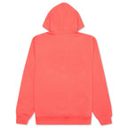 Stock Logo Applique Hoodie - Pale Red