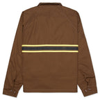 Stripe Zip Jacket - Brown