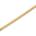 Curb Bracelet L - 925 Sterling Silver/9K Gold