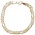 Figaro Bracelet Thick Gold - 925 Sterling Silver/9K Gold