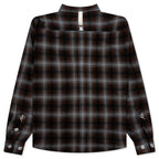 Abc. Flannel Plaid Puffer Quilted Jacket - Blue