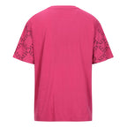 Valentino Oversized Pink VLTN Grid Tee