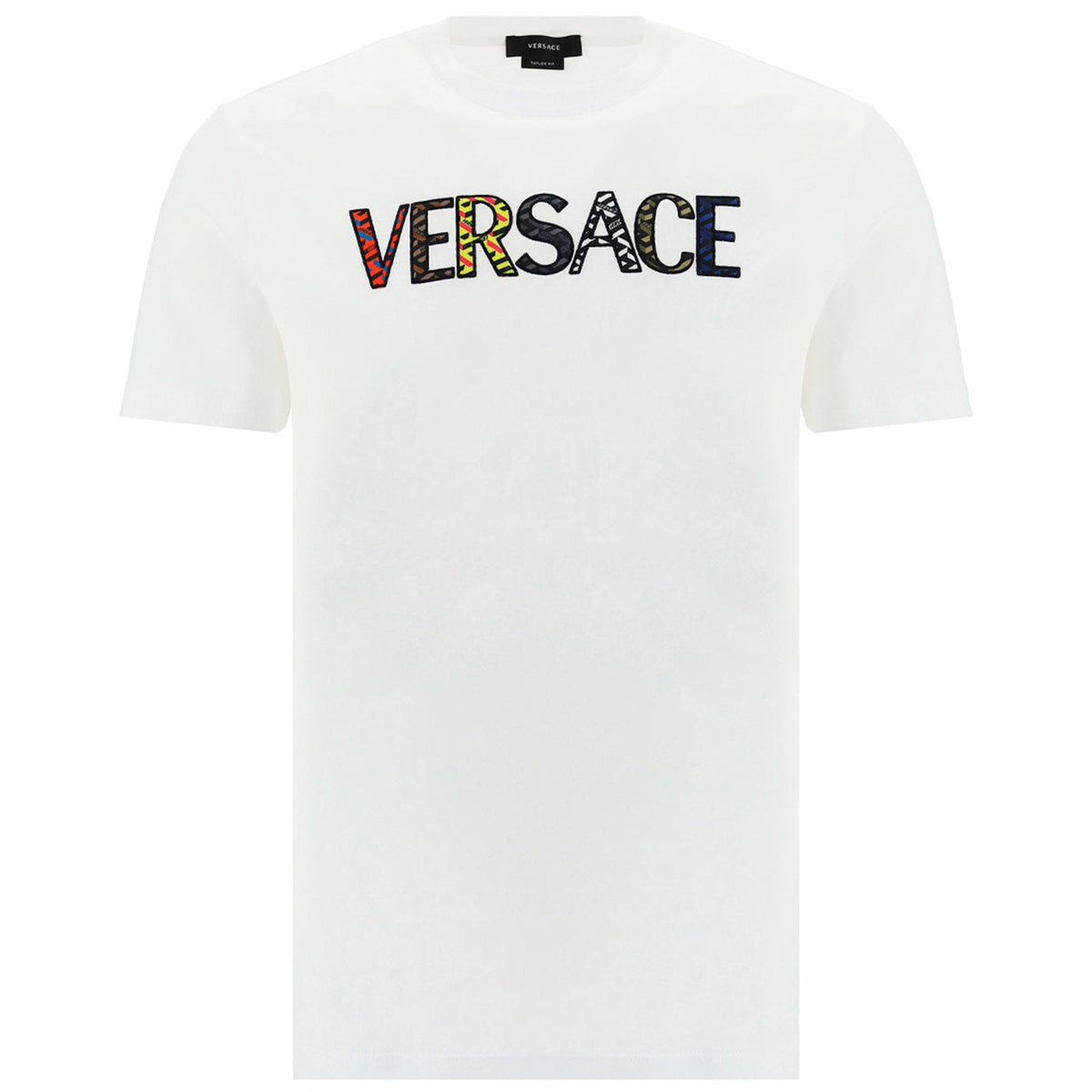 Versace White Embroidered Logo T-Shirt